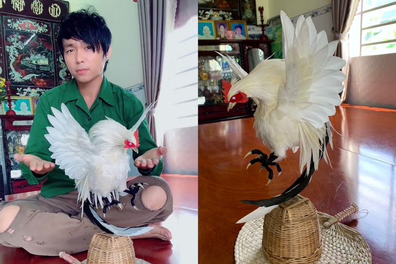 Admire the unique stork wind chimes of Tay Ninh boys - 4