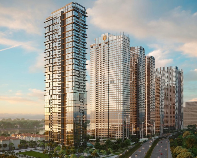 Grand Marina, Saigon cất nóc tòa tháp căn hộ hàng hiệu đầu tiên