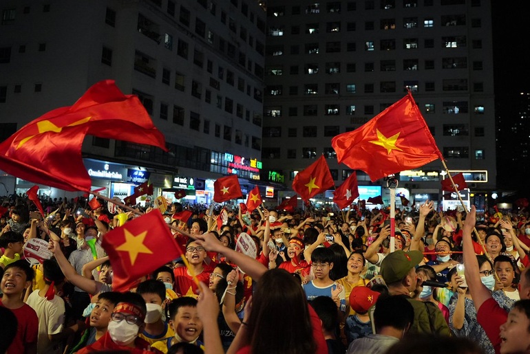 Fans dyed red every way to celebrate Vietnam's championship - 21