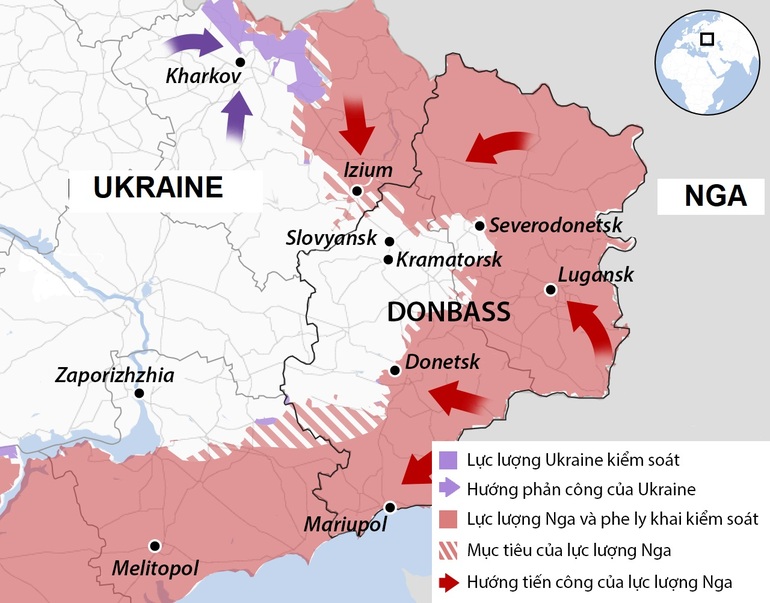 Nga phá hủy cầu, cắt đường lui của Ukraine ở thành phố miền Đông - 2