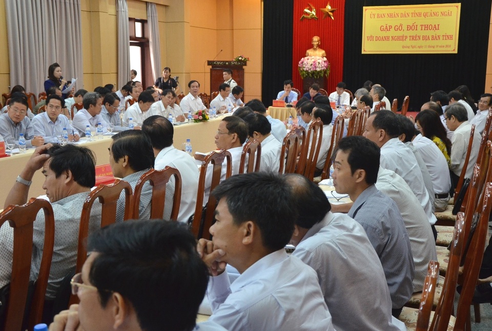 UBND tỉnh Quảng Ngãi tổ chức gặp mặt và đối thoại với doanh nghiệp trong ngày 11-10.