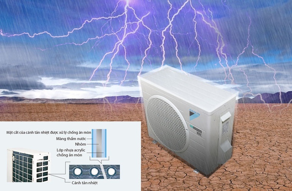 Người dùng nên chọn những dàn nóng có lớp chống ăn mòn để phù hợp với điều kiện khí hậu của Việt Nam