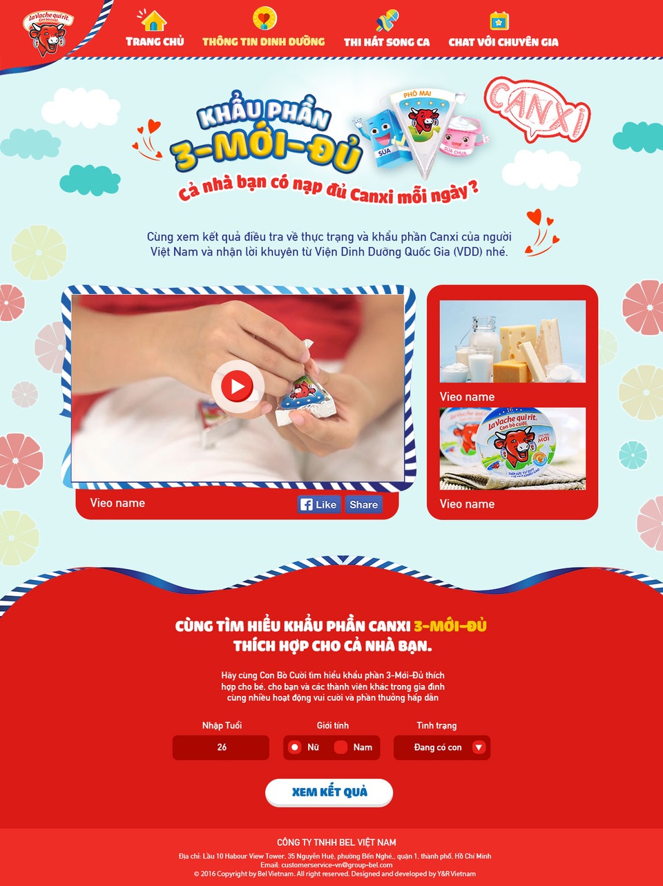 Website với giao diện vui nhộn, hấp dẫn cùng các hoạt động tương tác thú vị