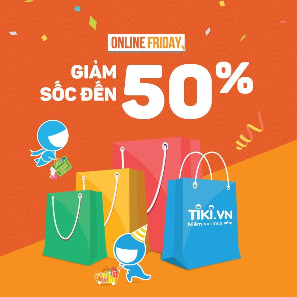 Bùng nổ lợi ích dành cho khách hàng Tiki.vn trong ngày Online Friday 2016 - 2 Chương trình Online Friday 2016 với những sản phẩm ưu đãi cực kỳ hấp dẫn