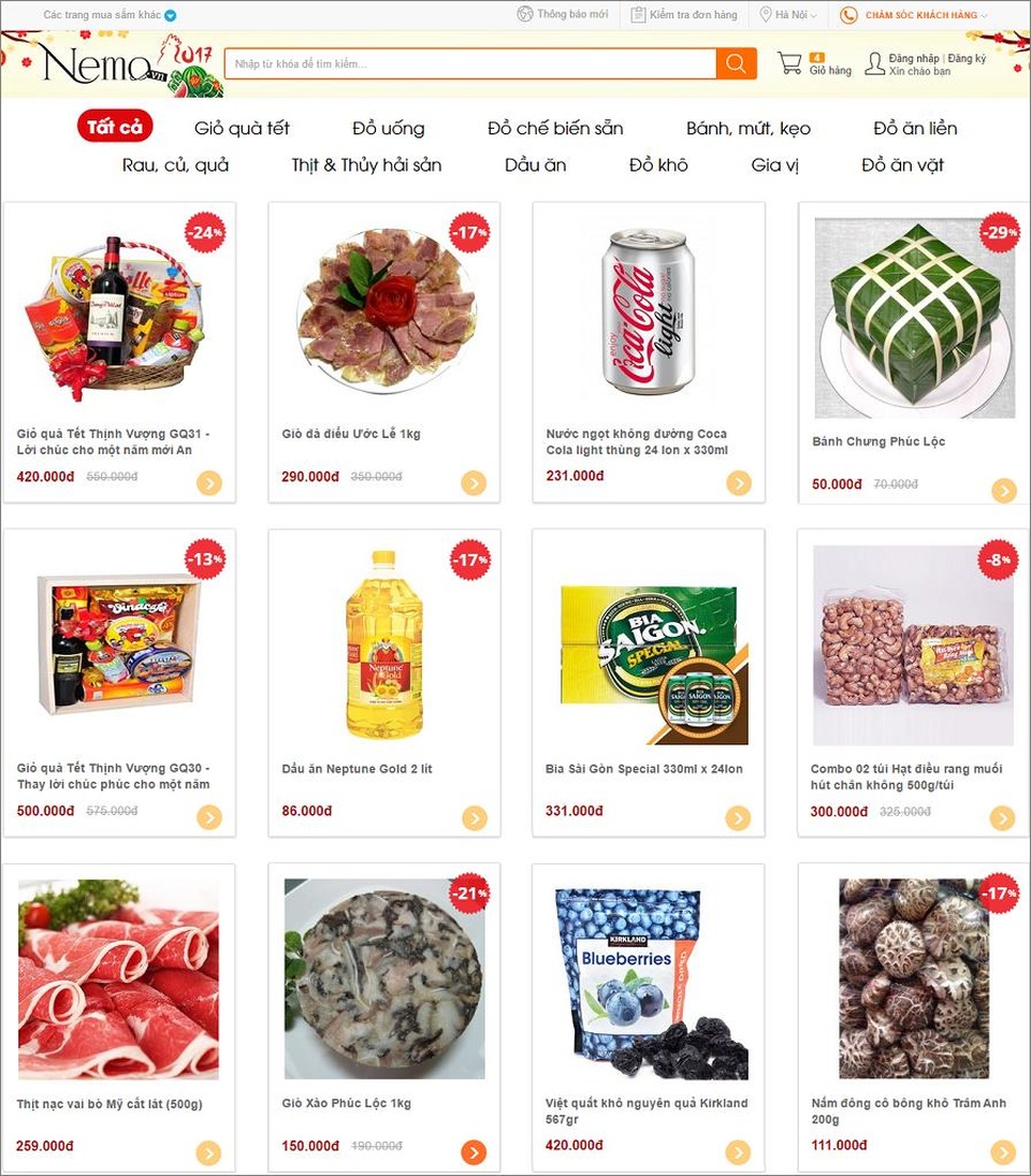Siêu thị Tết Online Nemo.vn: Click có ngay, Ship tận tay, Thảnh thơi chơi Tết - 2 Siêu thị Tết Online Nemo.vn: Click có ngay, Ship tận tay, Thảnh thơi chơi Tết - 2