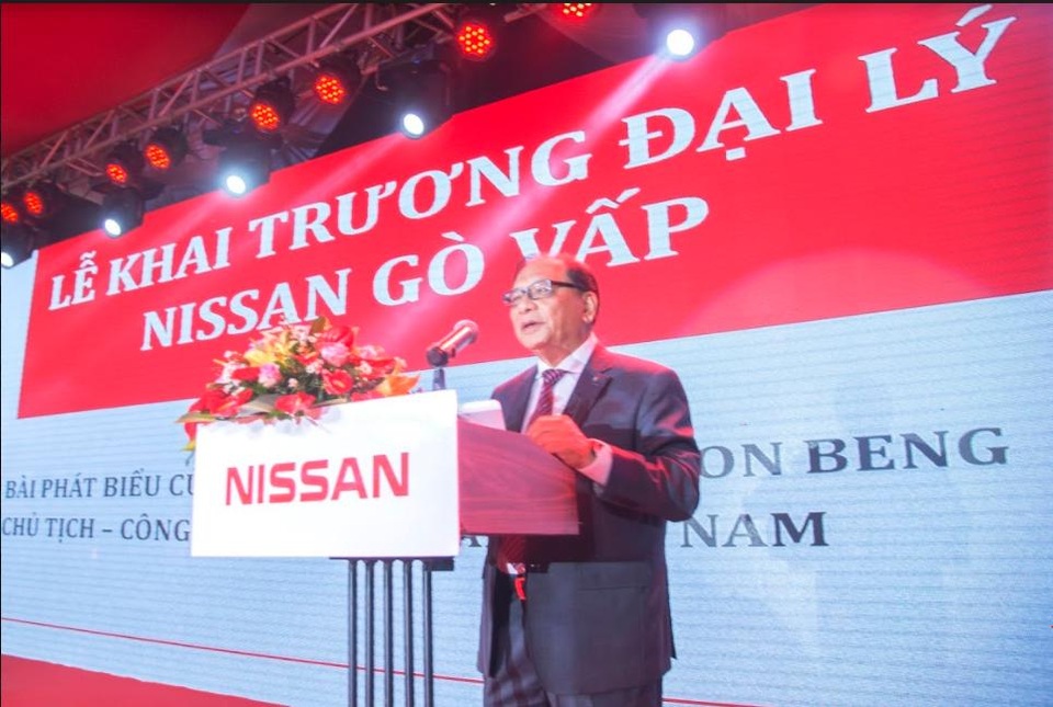 
			Ông Dato’ Dr Ang Bon Beng - Chủ Tịch Nissan Việt Nam phát biểu tại Lễ Khai trương Đại lý 3S Nissan Gò Vấp vào ngày 18/06/2017
			