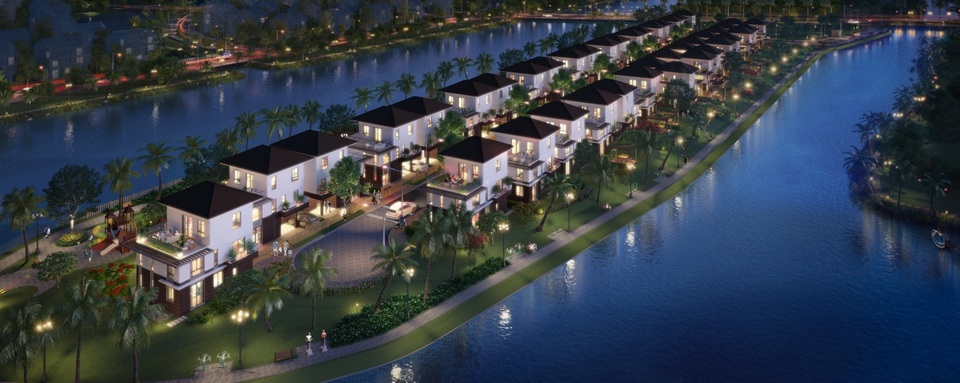 Mizuki Park và “cú hích” từ hạ tầng khu Nam - 1 Khu biệt thự Valora Island đẳng cấp nằm trong dự án Mizuki Park.