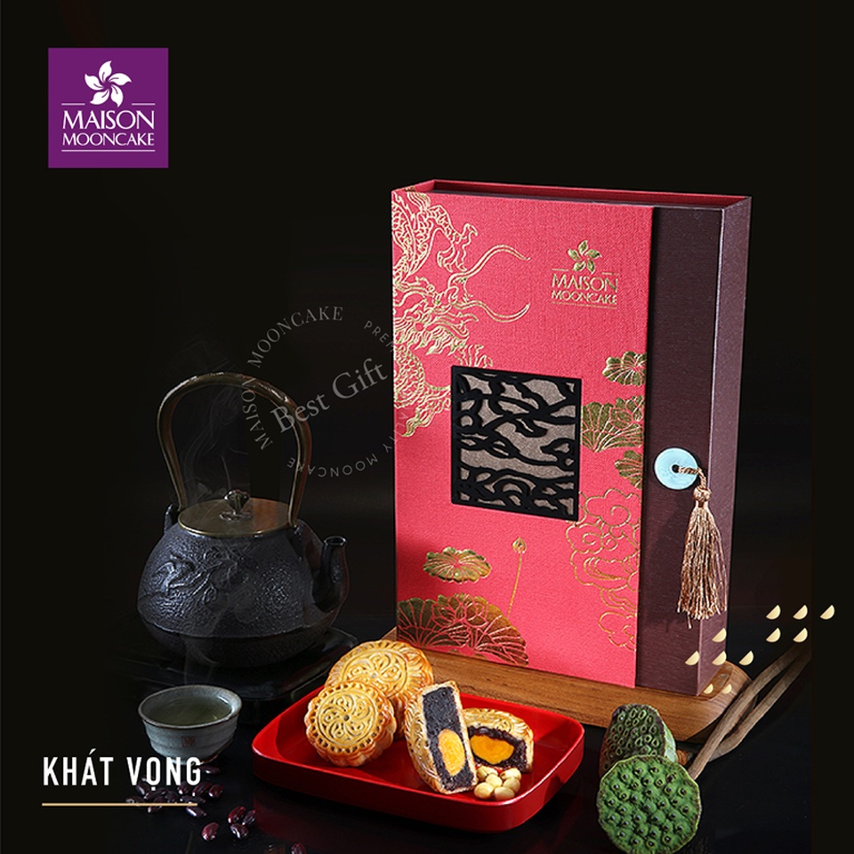 Bánh trung thu Maison: 6 năm cho khát vọng bánh trung thu chất lượng cao - 3 Hộp Khát Vọng gồm 8 bánh giá 580.000vnđ – hoàn toàn thuyết phục khách hàng lựa chọn ngay khi xem mẫu, lựa chọn của hầu hết các Doanh nghiệp khi tới với Maison 2017