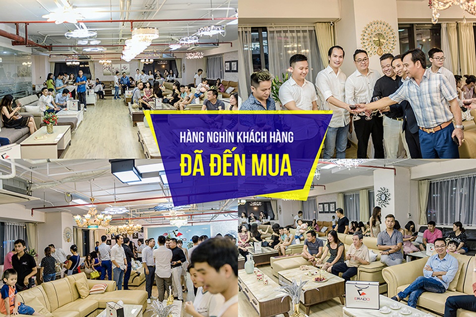 ERADO – Thương hiệu nội thất nổi tiếng nhất tại Miền Bắc - 1 Hàng nghìn khách hàng tin tưởng và lựa chọn nội thất ERADO