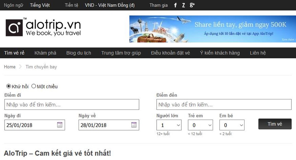 Có ứng dụng này thì đặt vé giá rẻ dễ như trở bàn tay! - 2 Giao diện website…