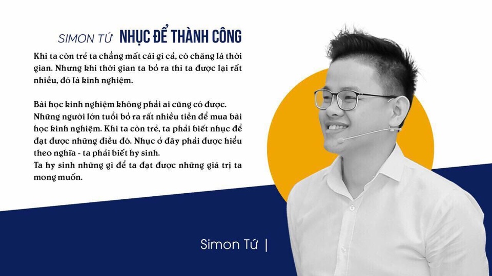 Simon Tứ - Công thức tạo thành công - 1 Simon Tứ- Diễn giả trẻ