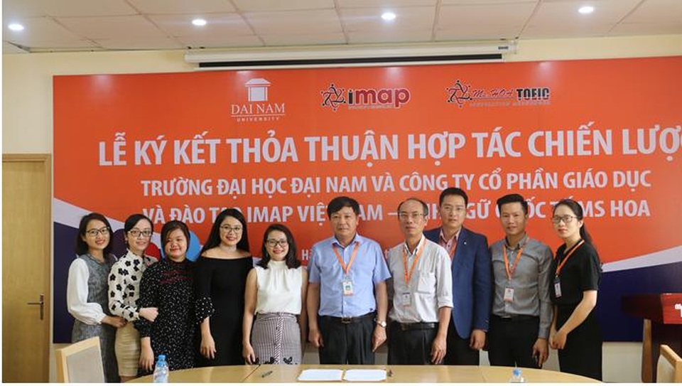 Đại học Đại Nam ký kết hợp tác chiến lược cùng Anh ngữ Ms Hoa TOEIC - 1 Trường ĐH Đại Nam và Imap đi đến thống nhất trong hợp tác toàn diện, đào tạo tiếng anh cho sinh viên
