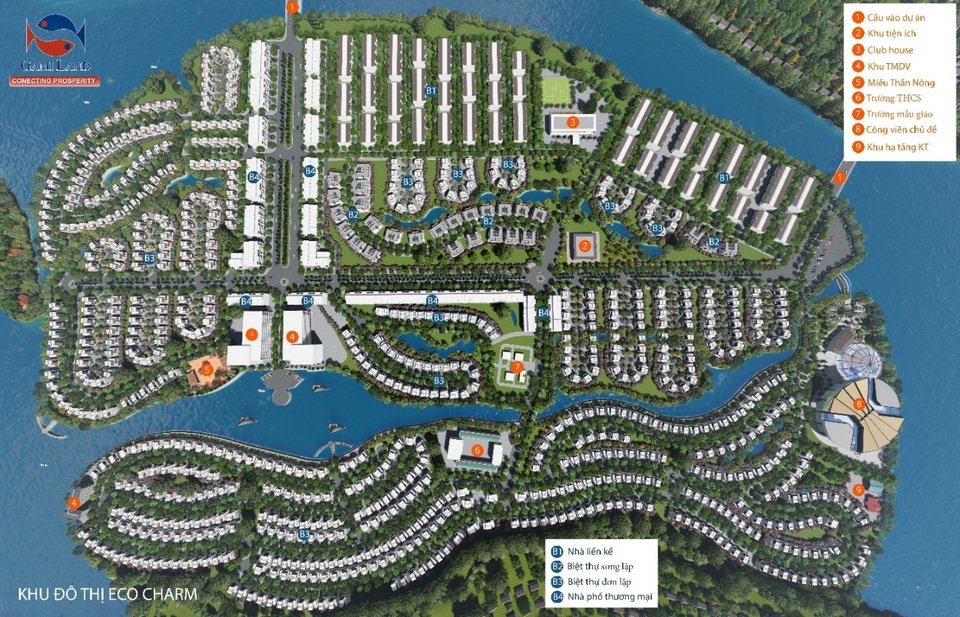 Sự chuyển dịch đầu tư BĐS phía Tây Bắc, Đà Nẵng đang lên cao - 3 Phối cảnh tổng thể dự án Eco Charm Premier Island.