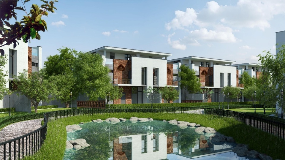 Eco Charm Premier Island "đánh thức" giá trị bất động sản Tây Bắc, Đà Nẵng - 5 (Phối cảnh biệt thự song lập tại dự án Eco Charm)