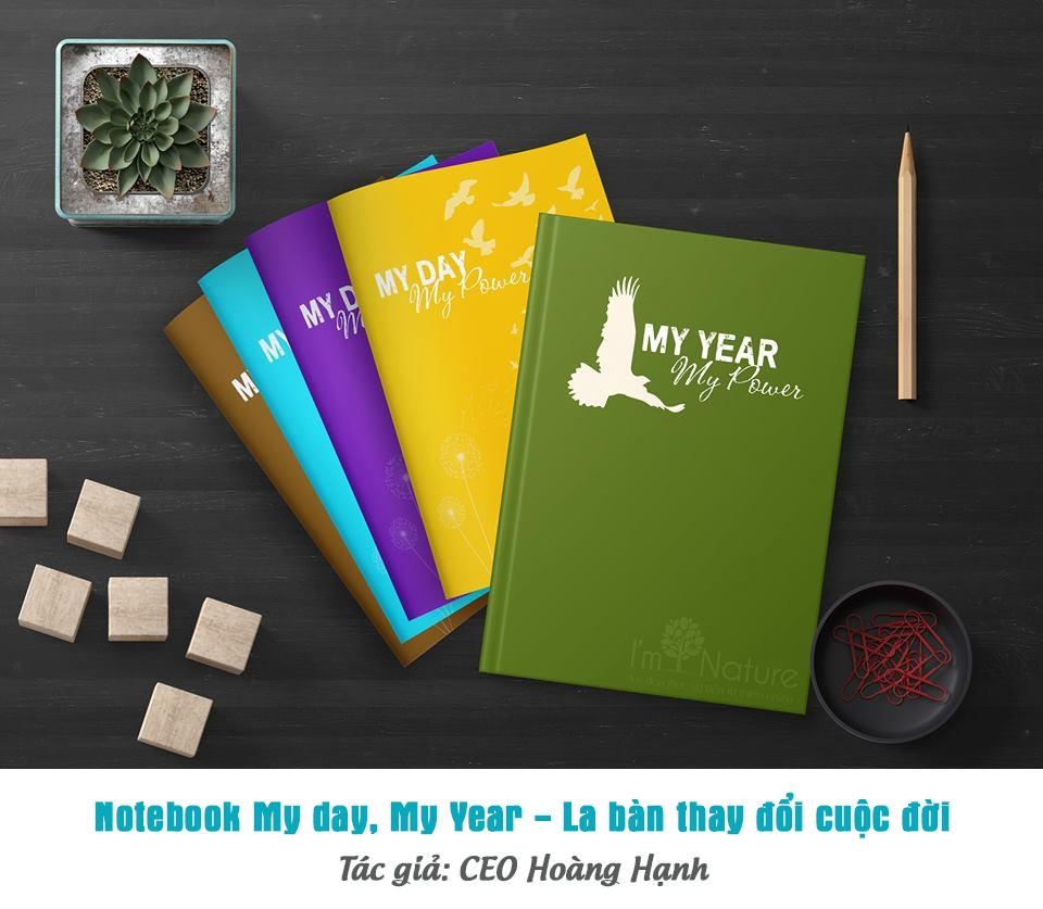 Bộ notebook My Day, My Year - la bàn thay đổi cuộc đời của hàng ngàn chị em phụ nữ - 3 Bộ sổ My Day - My Year của tác giả CEO Hoàng Hạnh - được đánh giá như là “La bàn thay đổi cuộc đời”, giúp nhiều chị em phụ nữ thành công, hạnh phúc trong cuộc sống.