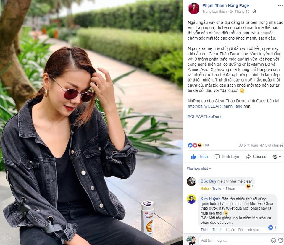 Da đầu của nàng đã được nâng niu theo xu hướng làm đẹp mới? - 4 Clear Thảo Dược giúp Thanh Hằng có mái tóc đẹp sạch khoẻ mới tạo nên sự tự tin để đối đầu với đại cuộc.