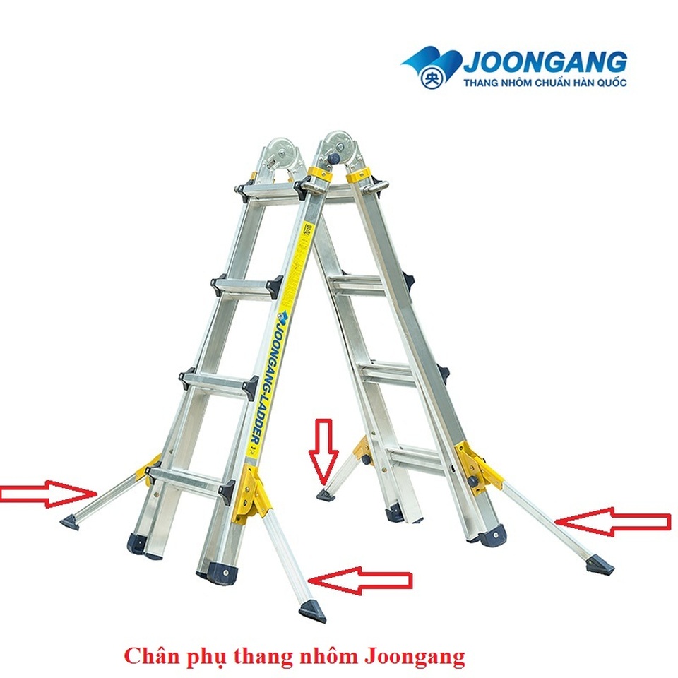 Thang nhôm Joongang thang nhôm chuẩn Hàn quốc - 5 Bộ chân phụ thang tránh bị đổ thang an toàn hơn