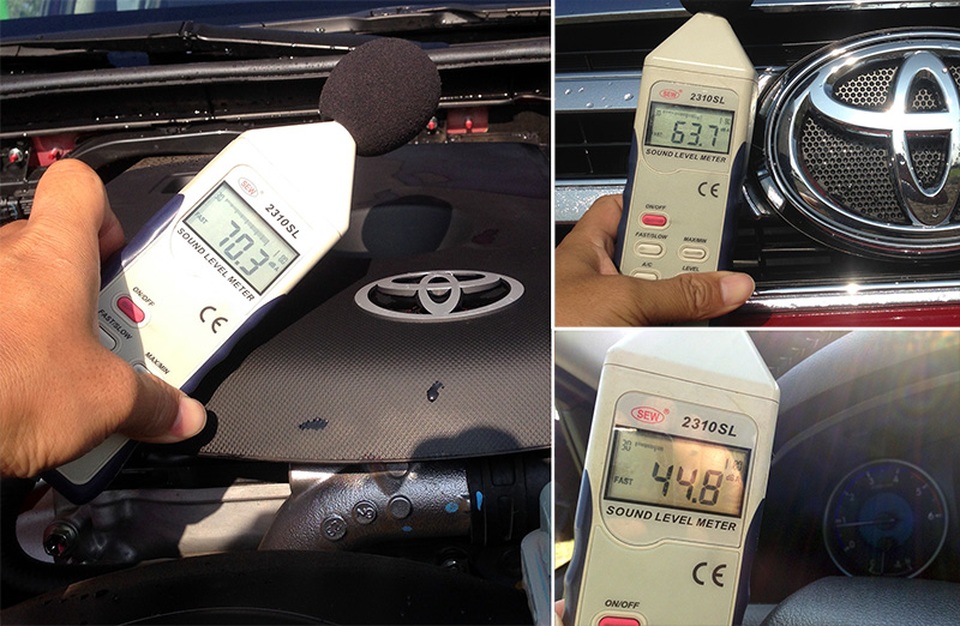 Toyota Hilux - Hoàn thiện hơn với động cơ mới - 8
Thế hệ động cơ mới của Toyota Hilux vận hành êm ái hơn so với thế hệ động cơ cũ. Ở các vị trí đo trong khoang động cơ, trước mũi xe và trong khoang lái ở chế độ không tải, Hilux 2017 có độ ồn thấp hơn 4 - 6 dB so với phiên bản cũ