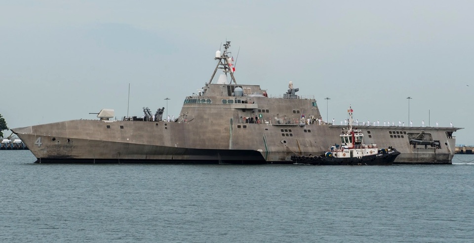 Tàu chiến thế hệ mới của Mỹ tại Singapore đã sẵn sàng chiến đấu - 1
Tàu chiến USS Coronado của Mỹ tại căn cứ hải quân Changi tại Singapore. (Ảnh: Hải quân Mỹ)