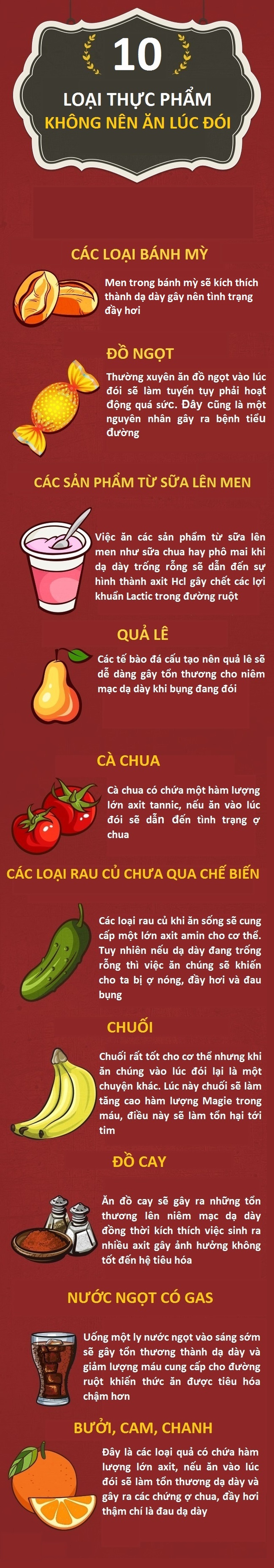 Cần biết: những thực phẩm không nên ăn lúc đói - 1