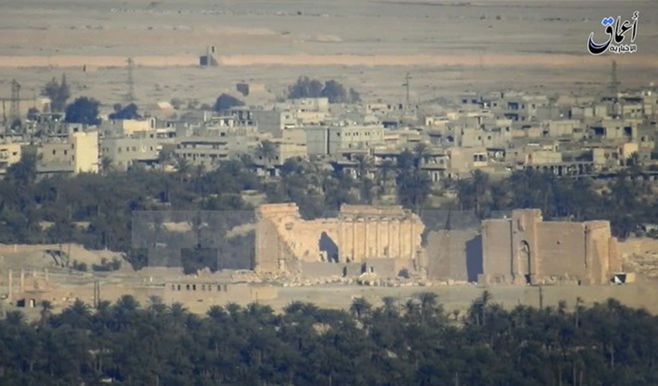 Nga chỉ trích Mỹ về việc để mất thành phố Palmyra vào tay IS - 1 Toàn cảnh thành cổ Palmyra bị IS phá hủy ngày 11/12. (Nguồn: AP/TTXVN)