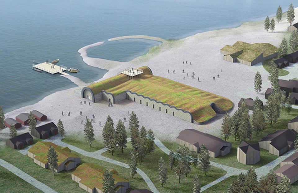 Bên trong khách sạn băng mở cửa quanh năm ở Thụy Điển - 14
Hệ thống mái nhà với cây xanh từ tháng 5 đến tháng 7 của khách sạn.