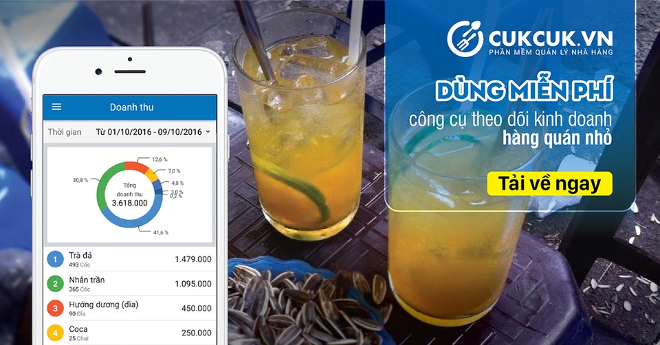 Quản lý hàng quán ăn uống bằng ứng dụng miễn phí trên di động - 2