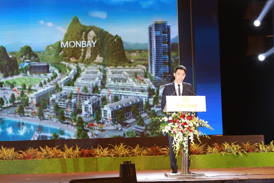 
Tổng giám đốc HD Mon Hạ Long - Chủ đầu tư dự án Mon Bay phát biểu tại Lễ ra mắt dự án
