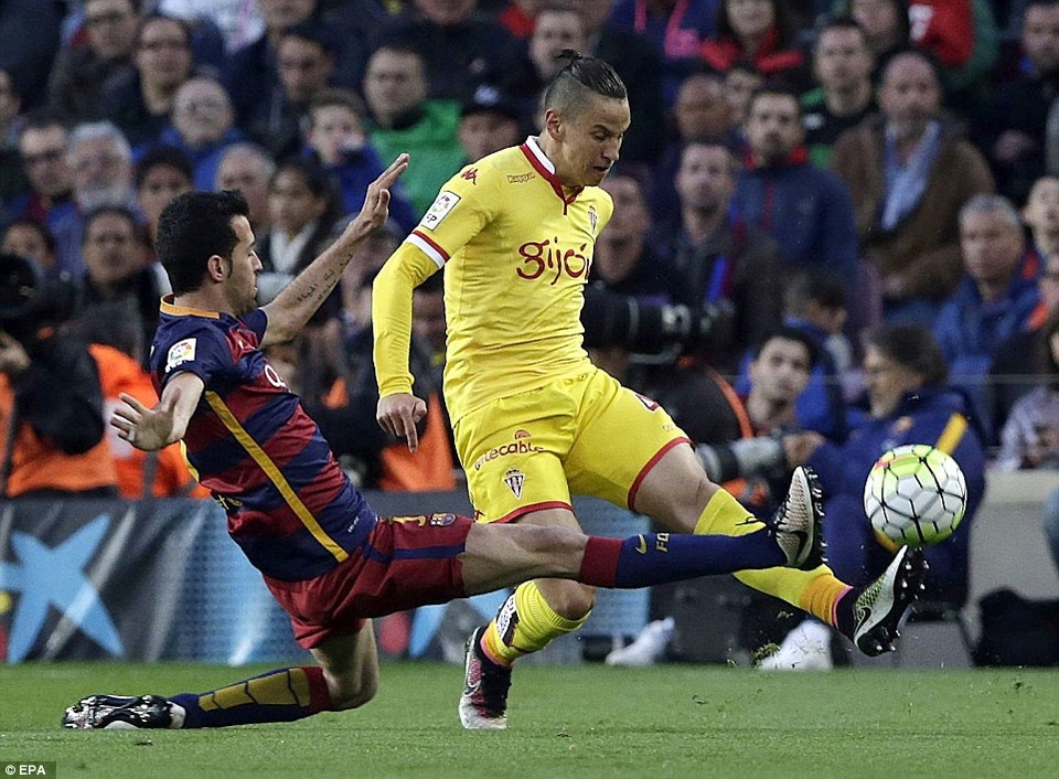 Barcelona và 3 điểm sống còn tại El Molinon - 3
Gijon luôn thua đậm mỗi khi đối đầu Barcelona