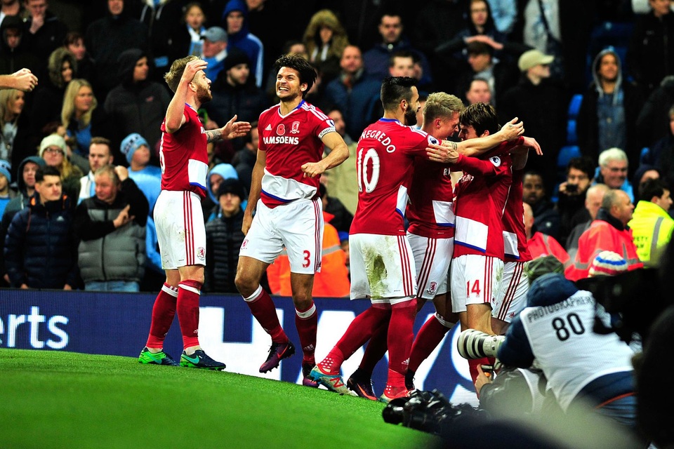 
Niềm vui vô bờ bến của Middlesbrough, chẳng ai có thể ngờ họ có thể cầm chân Man City
