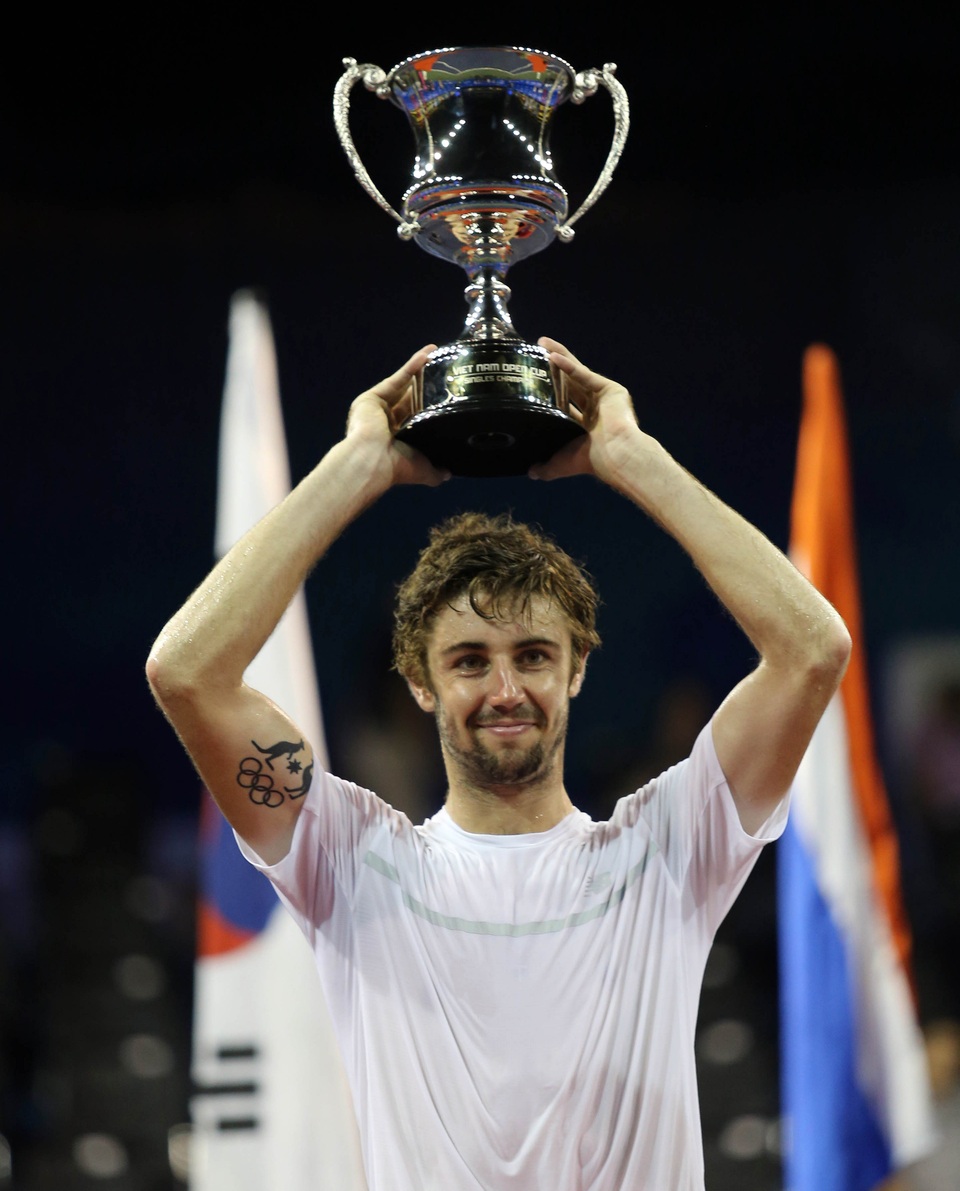 Vietnam Open 2016 kết thúc đầy kịch tính - 5 Nhà tân vô địch nội dung đơn nam của Vietnam Open 2016 – tay vợt Jordan Thomson (AUS)