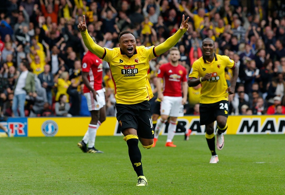 Nhìn lại trận thua mất mặt của MU trước Watford - 32
Juan Camilo Zuniga ăn mừng khi ghi bàn nâng tỉ số lên 2-1