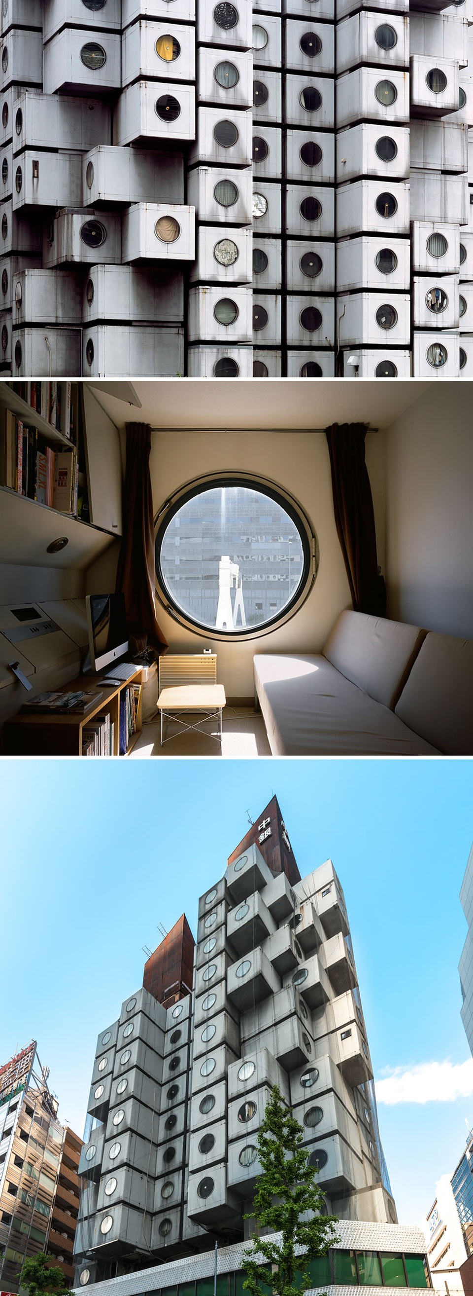 Mới nhìn qua chắc nhiều người sẽ tưởng lầm đây là hình ảnh của hàng trăm chiếc máy giặt cũ xếp chồng lên nhau nhưng thực ra đây lại là một khách sạn cabin nổi tiếng tại Nhật Bản.