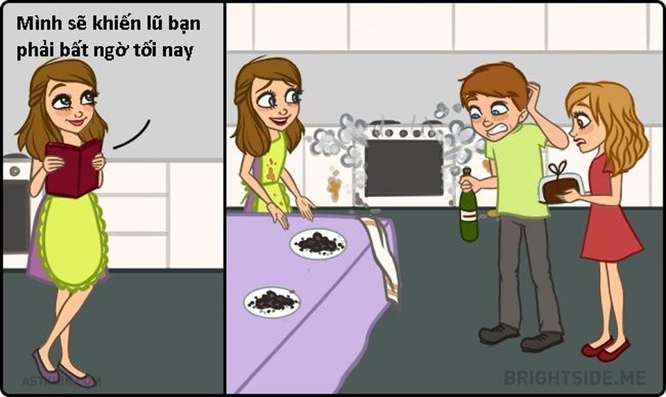 Những tình huống “dở khóc dở cười” trong cuộc sống chỉ con gái mới hiểu - 7 Lên kế hoạch cho một buổi tối thật thịnh soạn để khiến bạn bè phải bất ngờ nhưng thực tế thì…