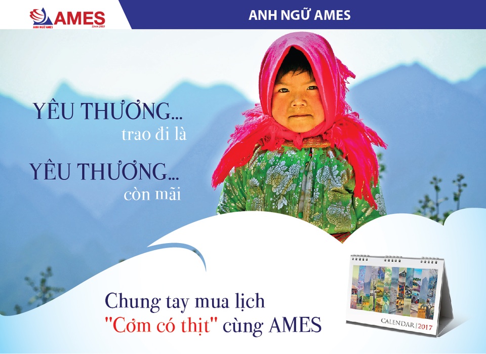 Chương trình mua lịch Cơm có thịt cùng Anh ngữ AMES