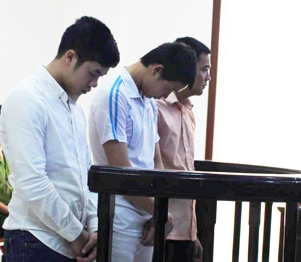 Các bị cáo tại phiên tòa