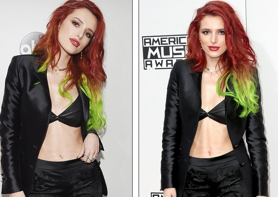 Những bộ cánh xấu nhất trên thảm đỏ lễ trao giải âm nhạc Mỹ - 1
Bella Thorne, 19 tuổi bị chê vì mặc đồ quá tầm thường dự 1 lễ trao giải âm nhạc lớn như thế này