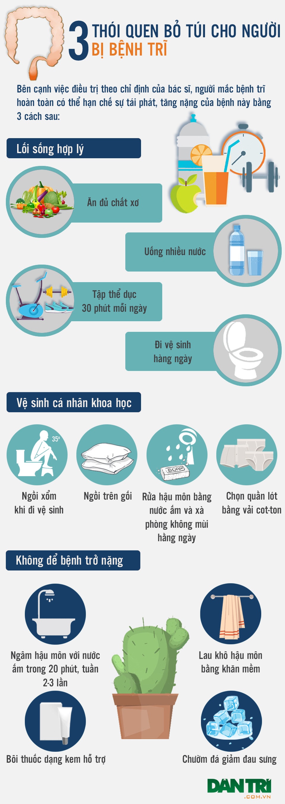 Inforgraphics: 3 thói quen "bỏ túi" cho người bị bệnh trĩ - 1 Inforgraphics: 3 thói quen "bỏ túi" cho người bị bệnh trĩ - 1