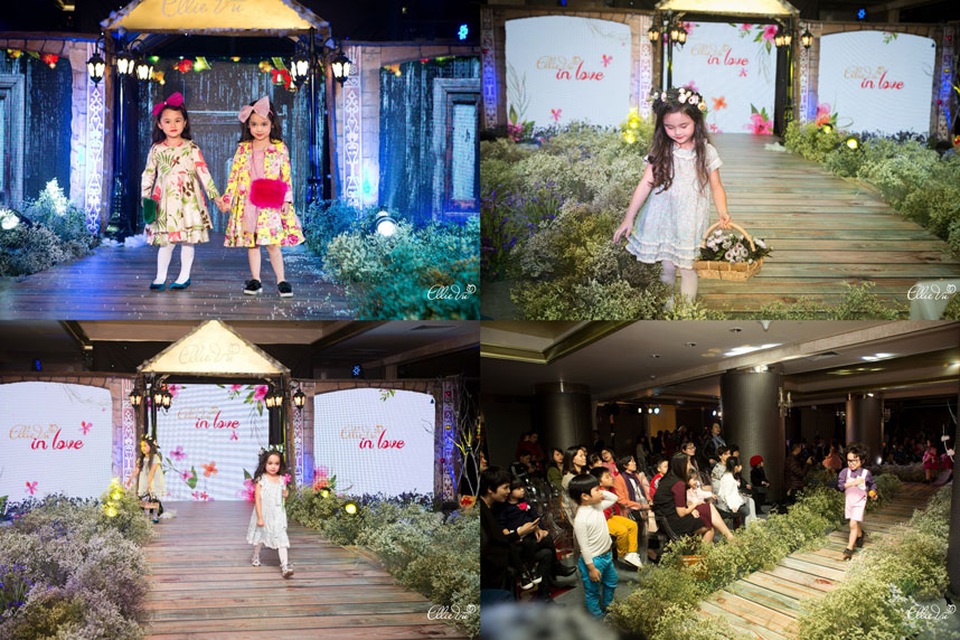 Hồng Quê, Tâm Tít, Bảo Trâm Idol hội ngộ trong ELLIE VU IN LOVE Fashion show - 1 Khác với những sân khấu thời trang thông thường, đạo diễn Lê Quang Tú đã chọn cho Ellie Vu một khung cảnh ngọt ngào của ngôi nhà hạnh phúc, ở đó, lũ trẻ hồn nhiên vui đùa trước mái hiên nhà đầy hoa và “nắng”.