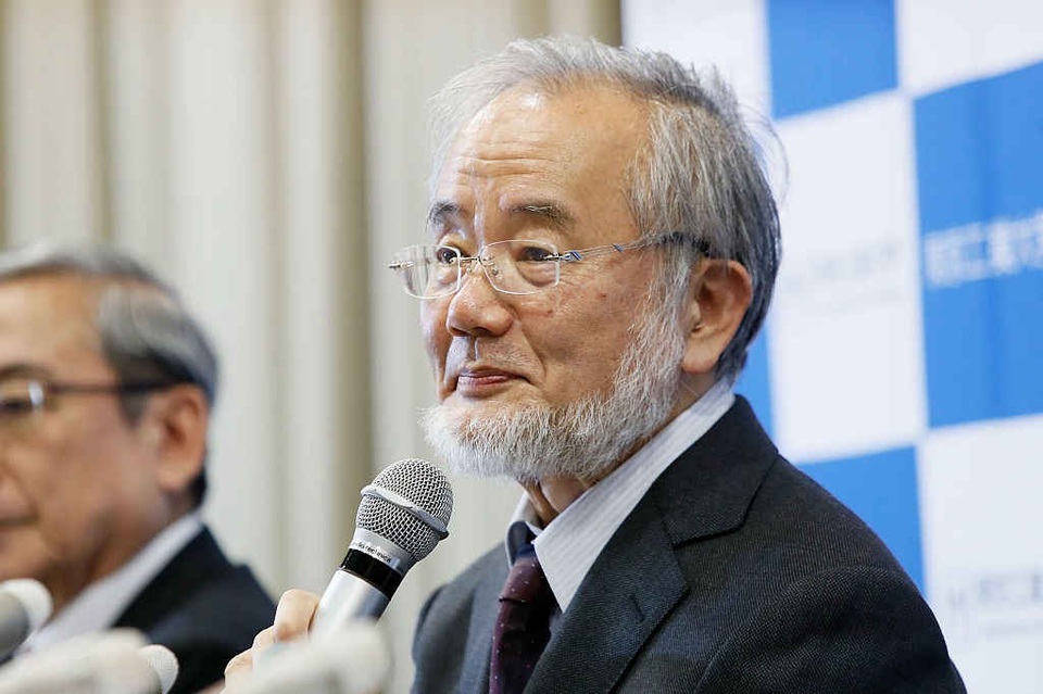 Nhà khoa học Nhật Bản giành giải Nobel Y học cho nghiên cứu “tự thực” ở tế bào - 1 Giáo sư Yoshinori Ohsumi tham dự một cuộc họp báo tại Viện Công nghệ Tokyo ngày 3/10/2016 tại Tokyo, Nhật Bản