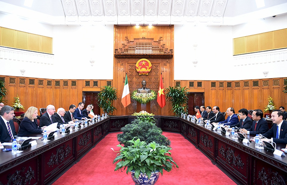 Thủ tướng hội kiến Tổng thống Ireland - 2
Cuộc hội kiến diễn ra trong không khí cởi mở, hữu nghị.