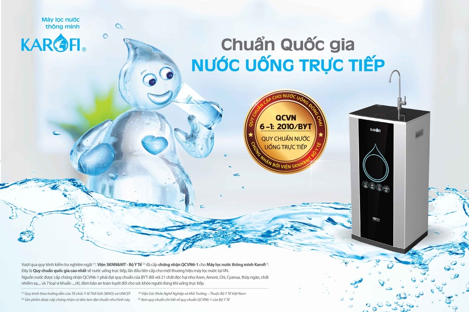 Chiếc máy lọc nước nào đạt quy chuẩn quốc gia về nước uống trực tiếp? - 2 Chiếc máy lọc nước nào đạt quy chuẩn quốc gia về nước uống trực tiếp? - 2