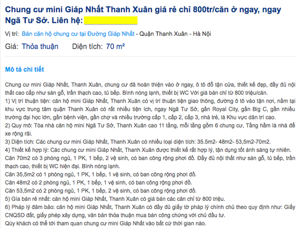 “Thế giới ngầm” chung cư mini: Khi “thượng đế” ăn “trái đắng”! - 3
Chung cư mini được rao bán rầm rộ trên Internet nhưng ít ai biết về những rủi ro pháp lý khi mua bán những căn hộ này.
