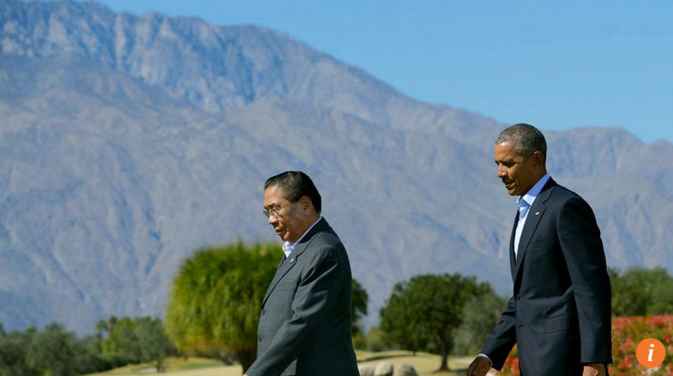 Bài toán chính trị quanh chuyến thăm của Tổng thống Mỹ Obama tới Lào - 2
Tổng thống Mỹ Barack Obama (phải) và Chủ tịch Lào Choummaly Sayasone tại hội nghị ở California hồi tháng 2. (Ảnh: AFP)
