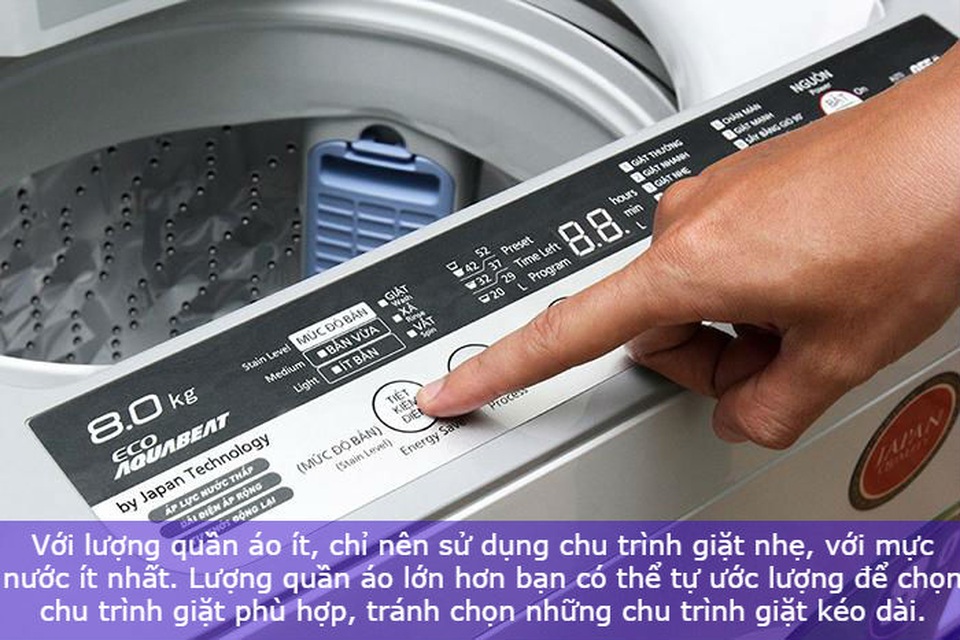 Mách bạn cách sử dụng máy giặt tiết kiện điện, nước - 4