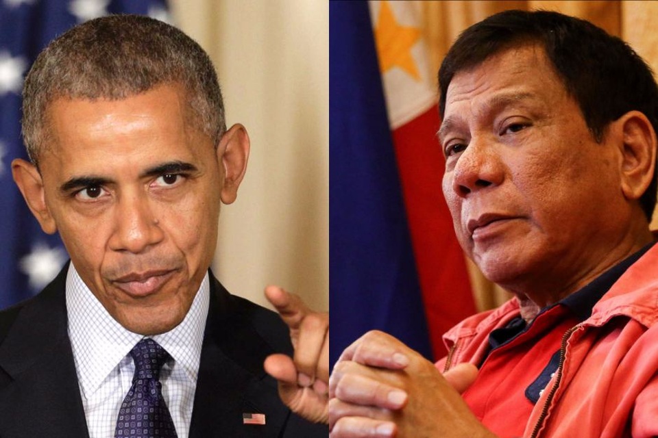 Những biến động lớn của thế giới năm 2016 - 8
Tổng thống Philippines Rodrigo Duterte đã tránh mặt Tổng thống Mỹ Barack Obama tại tiệc chiêu đãi ở APEC tháng 11/2016. (Ảnh: ABC)