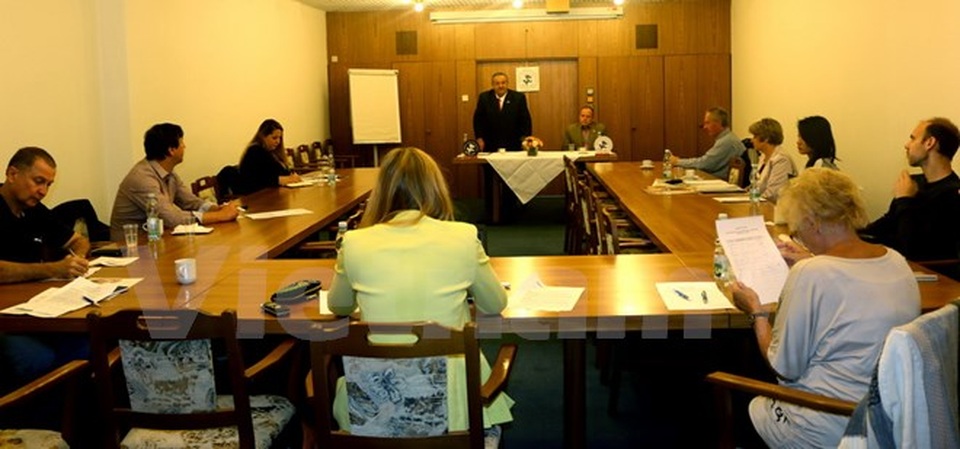 Quang cảnh cuộc họp báo. (Ảnh: Trần Quang Vinh/Vietnam+)