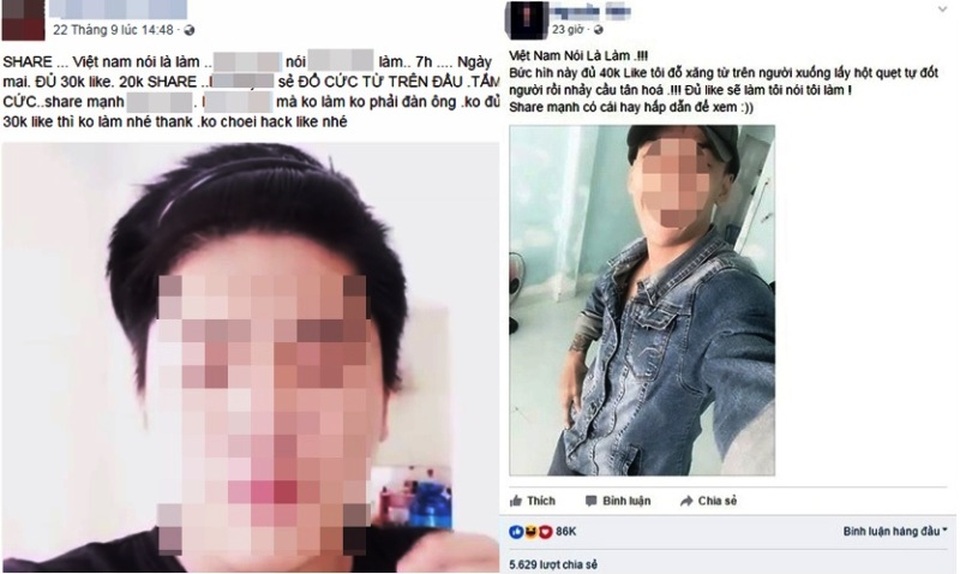 Làm những việc "quái gở" này: Bạn bất ổn về tâm lý - 1 Nhiều thanh niên tìm mọi cách được nổi tiếng trên thế giới ảo
