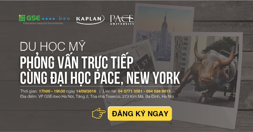 Phỏng vấn trực tiếp với trường Đại học Pace, New York - 1 Phỏng vấn trực tiếp với trường Đại học Pace, New York - 1
