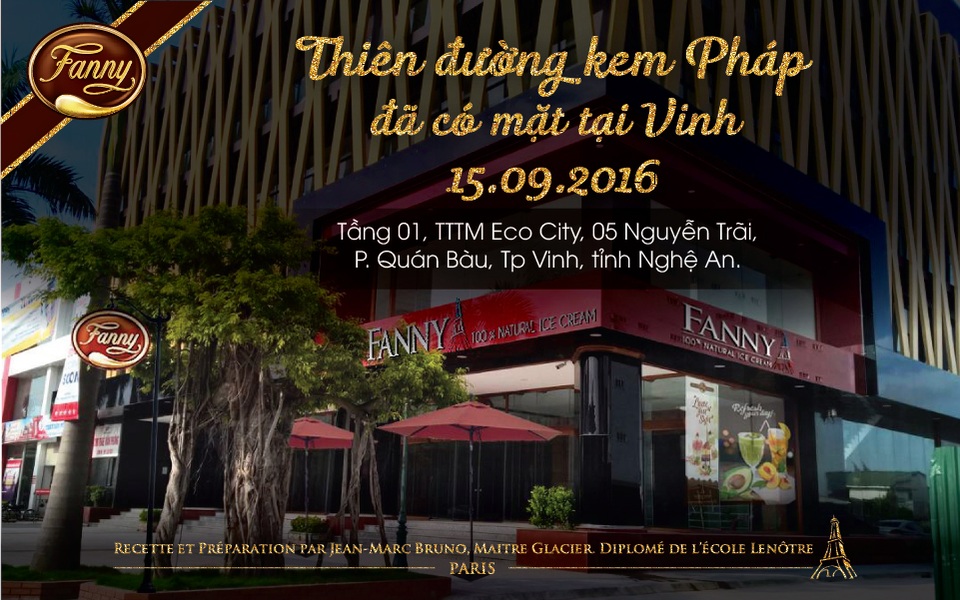 Fanny - Thiên đường kem Pháp nay đã có mặt tại Vinh - 1 Fanny - Thiên đường kem Pháp nay đã có mặt tại Vinh - 1